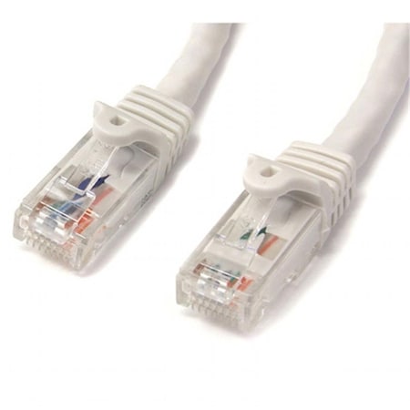 Dynamicfunction 50 ft. Cat6 Patch Cable with Snagless RJ45 Connectors - White DY3322998